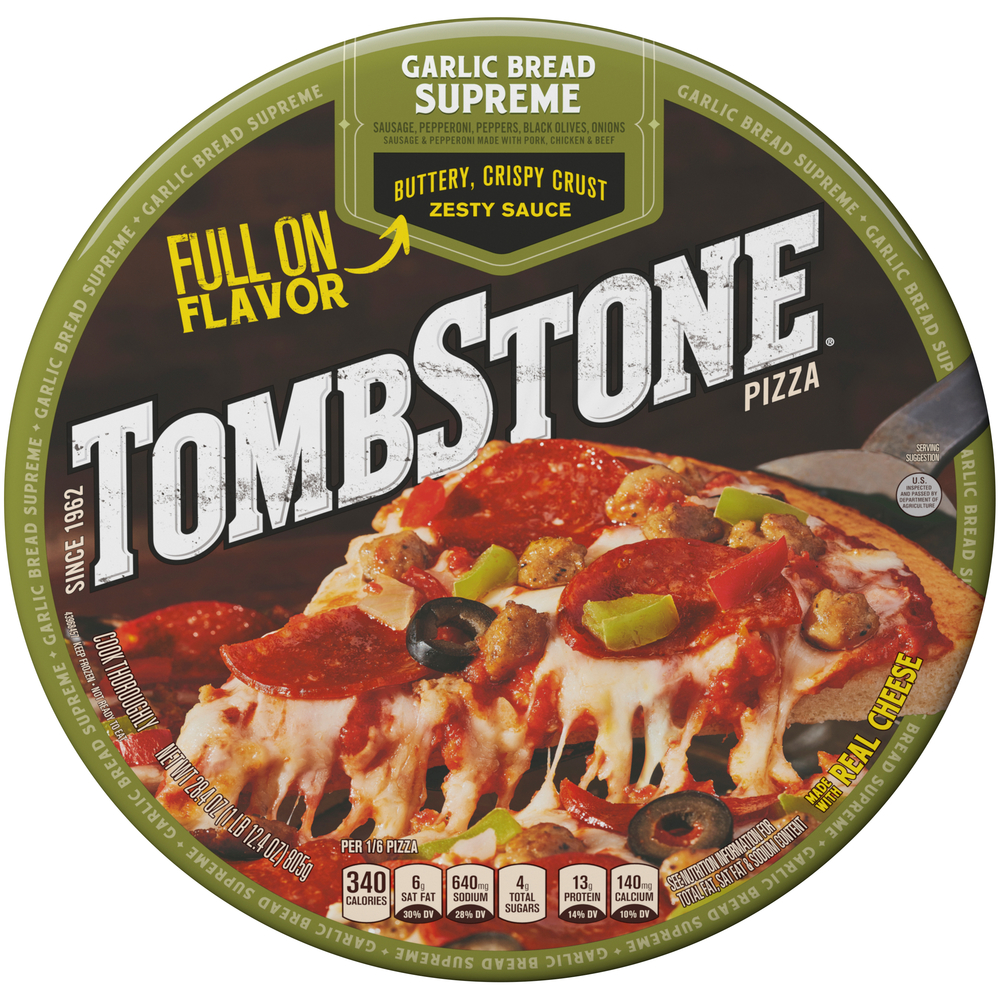 Tombstone Pizza! Sauce & Crust Plus Generous Toppings!